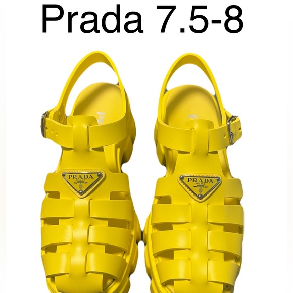 Prada Women’s Rubber Monolith Sandals. Original Price $875. No box/tags. IT: 38 - Picture 1 of 7